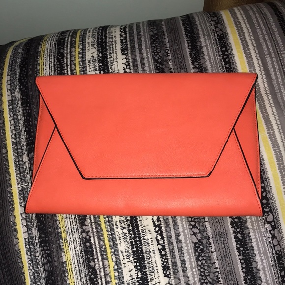 Neon orange medium sized clutch